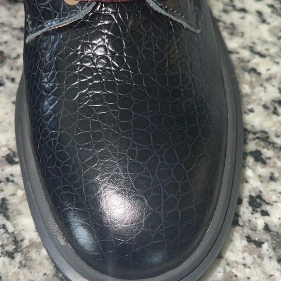 Mens Linder leather color block pattern Oxford loafers. Made in Portugal! main image 3